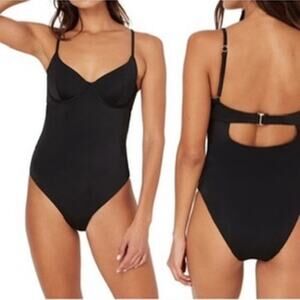 Andie Swim 'The Bermuda' One-Piece Swimsuit Black XS - NWT